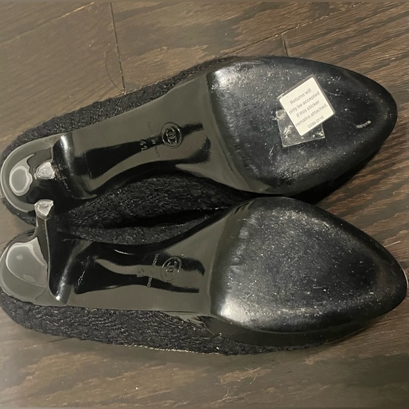 Chanel Women's tweed Escarpins Pump Heels, sz 41 EU (11 US) Black - Picture 11 of 14